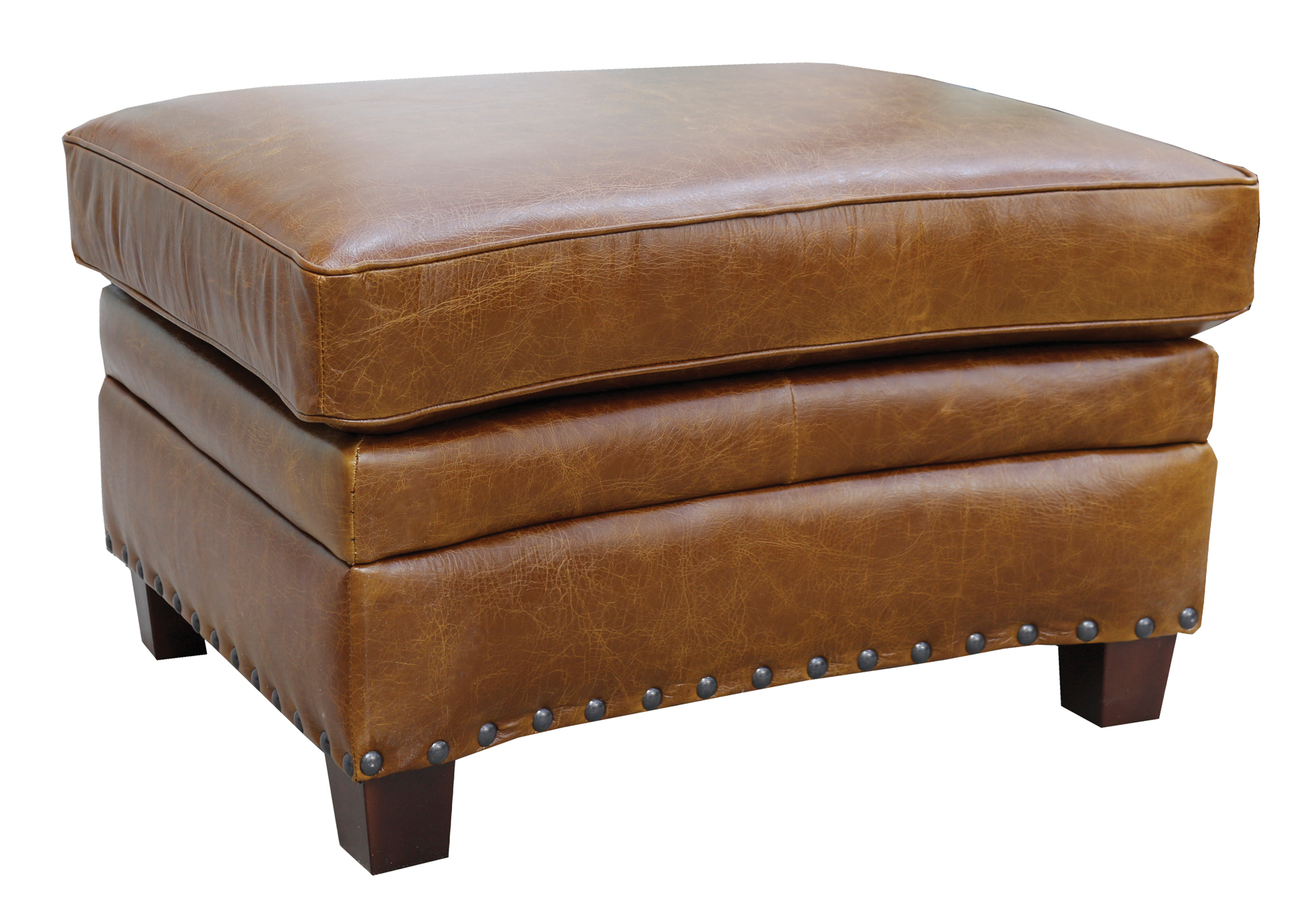 luke ii leather sofa ottoman