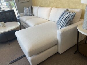 Bassett chaise sofa in off white fabric