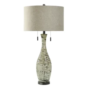 L33760 Stylecraft Truffle Cream 34" Table Lamp