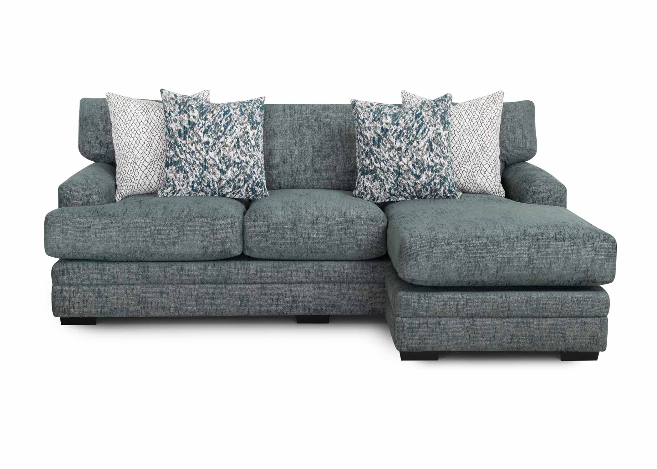 96026 3453-32 Franklin Emerald Sofa with Reversible Chaise (99×65