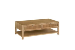 6544-0613 Bassett Newbury Ribbed Drawer 50" Cocktail Table