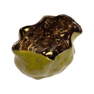 20-487 Import Collection Ava Green and Bronze Ceramic Bud Bowl