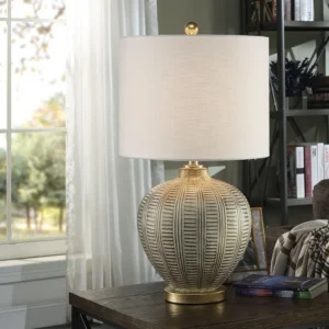L29484 Stylecraft Baffo Gold 29" Table Lamp