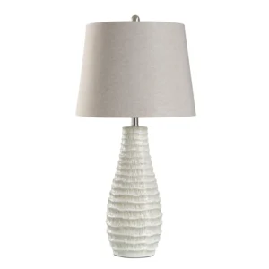 L334520 StyleCraft Novac Cream Ceramic 32" Table Lamp