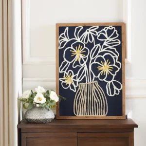 WI12172 StyleCraft BLUE ARRANGEMENT I | Flower Shadow Boxes | 28in Ht. X 20in W. X 1in D.