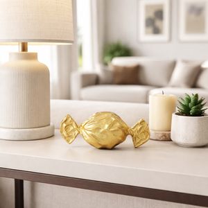 18905 Sagebrook Gold 9" Metal Wrapped Candy - Jensenvale