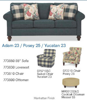773850 Adam-23 Posey-25 Yucatan-23 Craftmaster 85" Fabric Sofa - Quick Ship