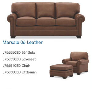 L756550BD Marsala 06 Leather Sofa - Craftmaster