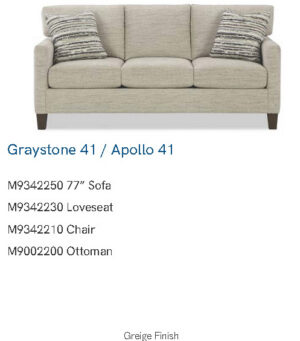 M934250 Graystone 41 Apollo 41 Craftmaster Quick Ship Sofa